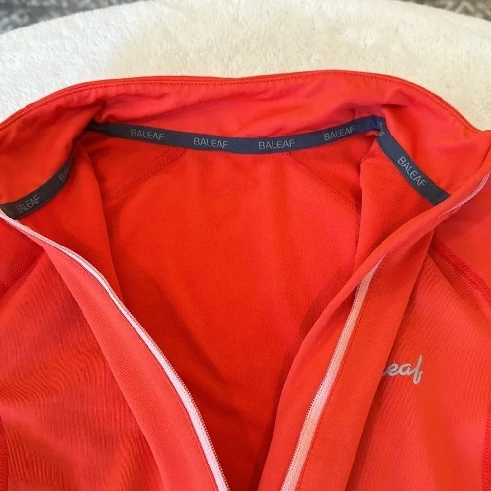 BAYLEAF Sport Women’s Yoga Thermal Quarter zip in coral color size M - Picture 4 of 9
